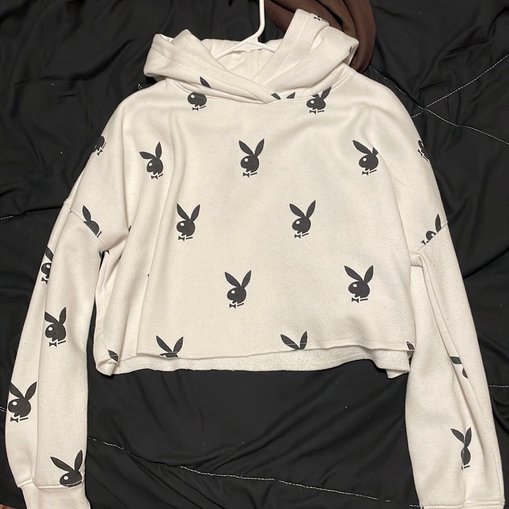 Brand new cropped playboy hoodie womens size Xl fits like a mediumOPEN TO OFFERS